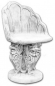 Preview: Massive stone garden chair with dragon design