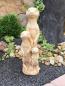 Preview: Gartenfigur, niedliches Erdmännchen mit Kindern 49 cm Hoch, Park & Gartendekoration, Skulptur, Steinfigur