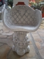 Preview: massive white concrete decorative garden armchair in baroque sty