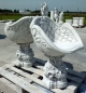 Preview: massive white concrete decorative garden armchair in baroque sty
