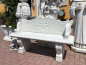 Preview: Gartenbank, Parkbank, massiv mit Lehne 140 cm breit, Park & Gartendekoration, Steinguss