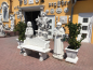 Preview: Gartenbank, Parkbank, massiv mit Lehne 140 cm breit, Park & Gartendekoration, Steinguss