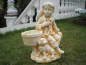Preview: Gartenfigur "Junge mit Hund und Pflanztopf" Steinfigur, Park & Gartendekoration, Skulptur, Steinguss