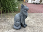 Preview: Katze Steinfigur, Gartendekoration, Steinguss, Gartenfigur, Skulptur