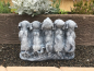 Preview: Hunde, Willkommen Schild, Steinguss, Statue, Tierfigur, Gartenfigur, Skulptur, Gartendekoration, Steinfigur
