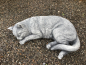 Preview: Katze liegend, Steinfigur, Park & Gartendekoration, Steinguss, Gartenfigur, Skulptur