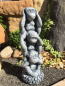 Preview: Drei Affen, Steinfigur, Gartenfigur, Steinguss, Gartendekoration