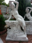 Preview: Gartenfigur, grosse Pflanzfigur "Frau mit Pflanzschale" 102 cm hoch, Park & Gartendekoration, Steinguss