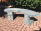 Preview: Gartenbank, Steinguss, Länge.141 cm Steinbank, Gartendekoration, Frostsicher