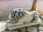 Preview: Löwe, Steinfigur, Steinguss, Höhe 37 cm Gartenfigur, Statue, Gartendekoration