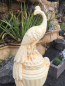 Preview: Steinfigur Pfau, Statue H.110 cm Steinguss, Park & Gartendekoration, Gartenfigur, Skulptur