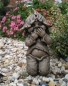 Preview: Zwerg, Troll, Wichtel, Skulptur, Steinfigur mit Pflanztopf