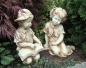 Preview: pretty garden figure "girls sitting" 48 cm
