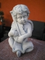Preview: Gartenfigur, "süsser Engel spielt Violine" Park & Gartendekoration, Steinfigur, Skulptur, Steinguss