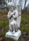 Preview: Stone sculpture "Angel kneeling" 53 cm grave angels