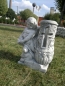 Preview: Grabvase mit Engel Steinfigur Statue Gartenfigur