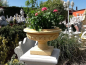 Preview: Pflanzschale mit Eichenblätter, Park & Gartendekoration, Steinschale, Blumenschale, Steinguss