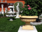 Preview: Pflanzschale mit Eichenblätter, Park & Gartendekoration, Steinschale, Blumenschale, Steinguss