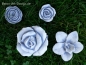Preview: "Blumen Set" Tischdeko / Gartendekoration, 4 teilig, Skulpturen, Steinguss