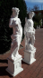 Preview: Set Jäger und Jägerin mit Sockel, Steinfiguren, Steinguss, Park & Gartendekoration