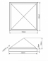 Preview: Pyramid cover for gateposts 55 x 55 cm cm