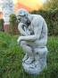 Preview: Steinfigur "Der Denker" weltberühmte Statue, 38 cm hoch, Park & Gartendekoration, Steinguss, Skulptur