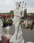 Preview: Steinfigur Neptun mit Dreizack, Teichfigur 124 cm, Steinguss