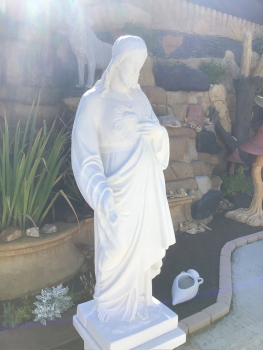 Preview: Gartenfigur, Statue, Heiliger Jesus, 117 cm hoch, Steinfigur, Park & Gartendekoration, Steinguss