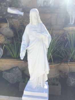 Jesus, Skulptur, Steinfiguen, Gartenfiguren, Steinguss, Frostsicher, Winterfest, Gartendekoration, Weißbeton