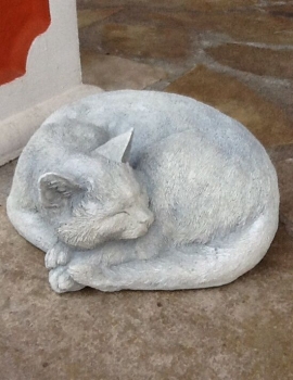 Preview: Katze, Tierfigur, Skulptur, Steinfigur, Gartendekoration