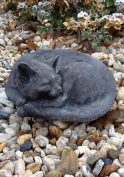 Katze, Tierfigur, Skulptur, Steinfigur, Gartendekoration