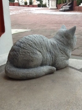 Preview: Katze, Tierfigur, Skulptur, Steinfigur, Gartendekoration