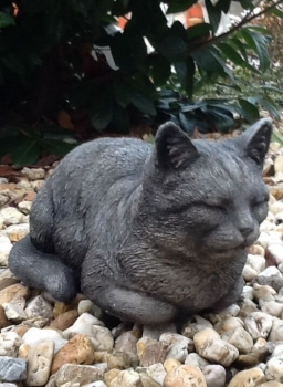 Katze, Tierfigur, Skulptur, Steinfigur, Gartendekoration