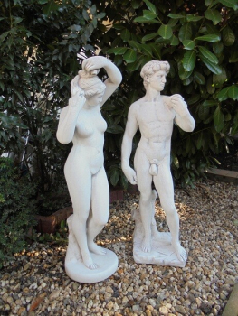 Steinfiguren, David & Venus / Skulpturen, Gartenfiguren, Park & Gartendekoration, Statuen, Parkfiguren, Steinguss