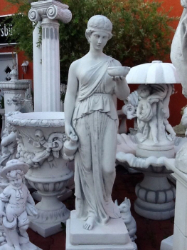 Gartenfigur, Steinfigur, "Begrüßungstrunk" Höhe: 123 cm, Park & Gartendekoration, Statue, Skulptur, Steinguss