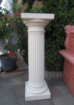 Säule / Sockel "gerillt" 90 cm hoch, Podest, Park & Gartendekoration, Steinsäule, Steinguss