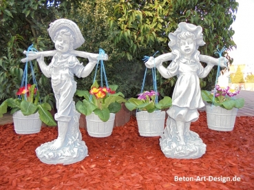 Preview: Steinfiguren Set, Gartenfiguren, Skulpturen, Statuen