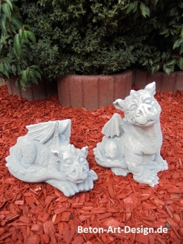 Steinfiguren Set, Gartenfiguren, Skulpturen, Statuen