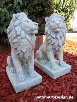 Preview: Löwe Steinfigur, Statue, Gartendekoration