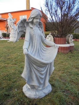 Preview: Engel, Steinfigur, Statue, Gartenfigur, Steinguss, Skulptur, Gartendekoration