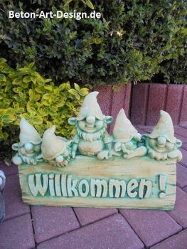 Zwerg, Troll, Wichtel, Skulptur, Steinfigur mit Pflanztopf