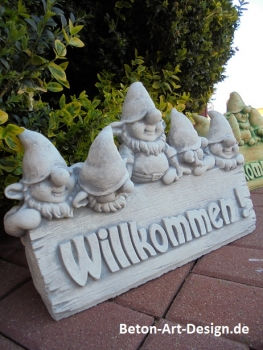 Zwerg, Troll, Wichtel, Skulptur, Steinfigur mit Pflanztopf
