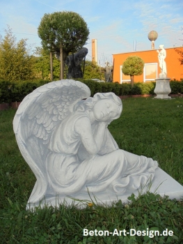 Preview: Engel, Steinfigur, Statue, Gartenfigur, Steinguss, Skulptur, Gartendekoration