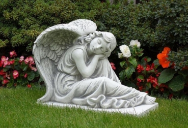 Engel, Steinfigur, Statue, Gartenfigur, Steinguss, Skulptur, Gartendekoration