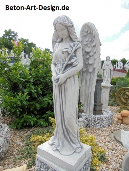 Preview: Engel, Steinfigur, Statue, Gartenfigur, Steinguss, Skulptur, Gartendekoration