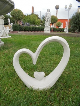 Skulptur, Herz, Steinfigur, Gartenfigur, Gartendekoration