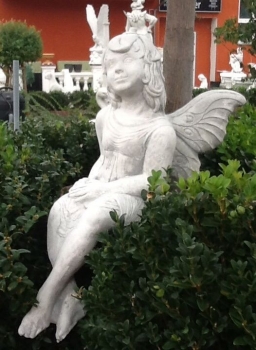 Preview: Engel, Steinfigur, Statue, Gartenfigur, Steinguss, Skulptur, Gartendekoration