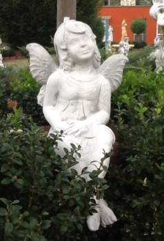 Preview: Engel, Steinfigur, Statue, Gartenfigur, Steinguss, Skulptur, Gartendekoration