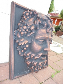 Bacchus, Relief, Wandbild, Steinguss, Fassadenstuck, Stuck, Ornament