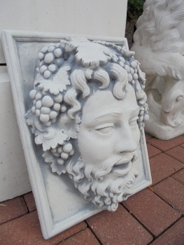 Preview: Bacchus, Relief, Wandbild, Steinguss, Fassadenstuck, Stuck, Ornament